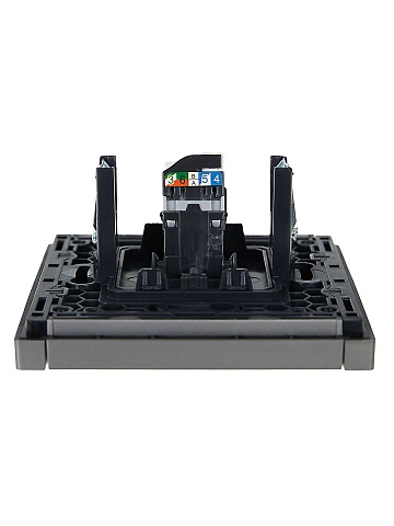 IEK FORTE&PIANO Сталь Розетка комп. RJ45 кат.5E FP532