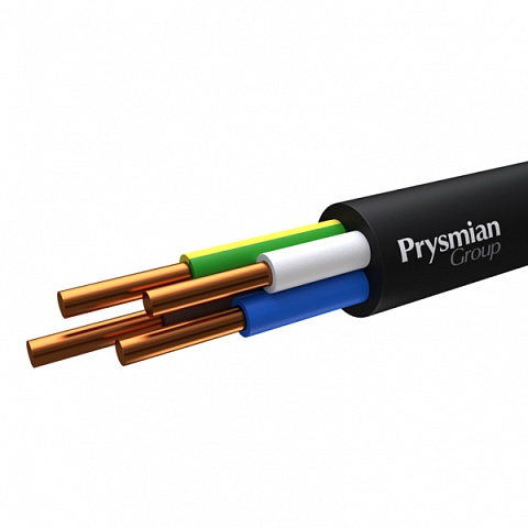 Кабель ВВГнг(А)-LS 4x10 ок (N) (Черный РЭК-Prysmian)