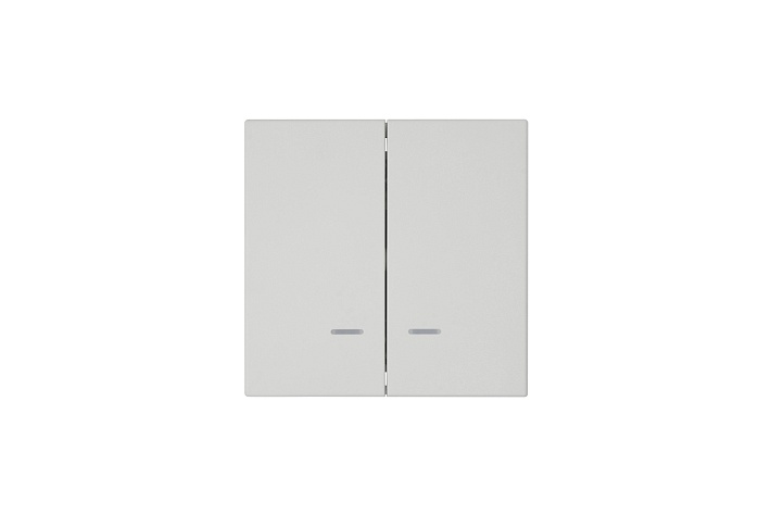 Jasmart FD Матовый тауп (soft touch) Выключатель 2-кл с подсветкой 10A 250V~
