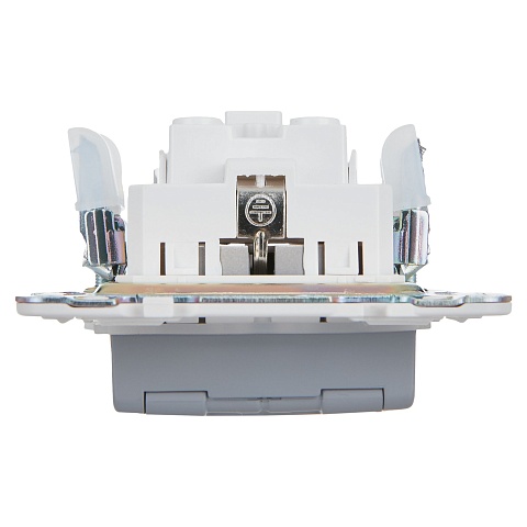 IEK SKANDY Серый Розетка с/з с защитными шторками и крышкой 16А IP44 SK-R11Gr