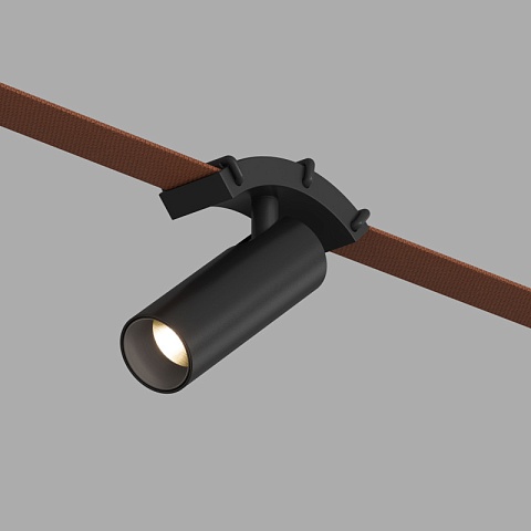 Denkirs DK5547-BK Поворотный трековый светильник Belty Spot со светодиодом d35mm L127mm 48V 7W 30° 3000K IP20 черный алюминий