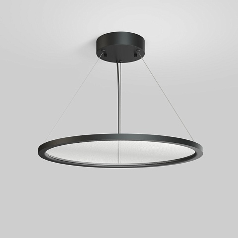 Denkirs DK6617-BK Подвесной светильник горизонтальный VEIL, 35 Вт, Ø600×В1500 мм, LED 2700-6000K, IP20, пульт Д/У
