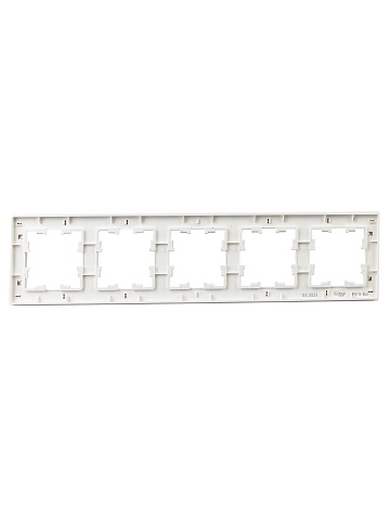 IEK BRITE DECOR Белый рифленый Рамка 5-м РУ-5-Бр