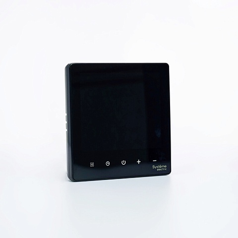 Systeme Electric ArtGallery Черный Термостат программируемый с Wi-Fi для электрического теплого пола, 16 А, моноблочный