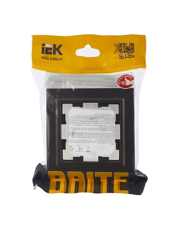 IEK BRITE Рамка 1-местная IP44 РУ-1-БрТБ-44 темная бронза