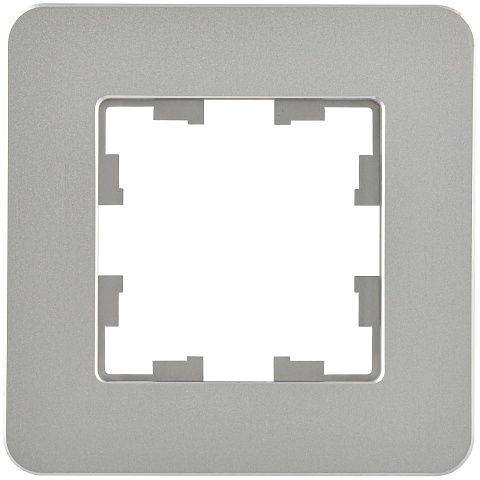 IEK BRITE DECOR Алюминий металл. скругл.угол Рамка 1-м РУ-1-1-Бр RE