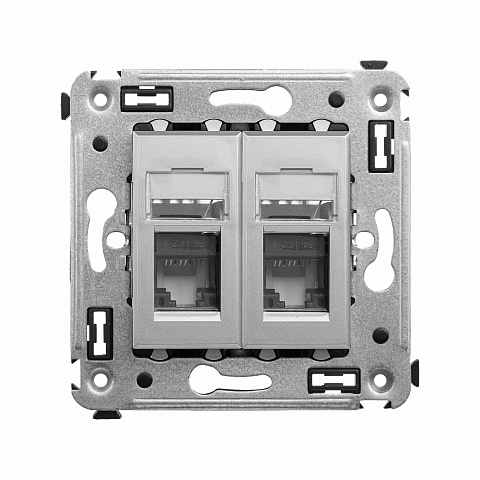 DKC Avanti Закаленная сталь Компьютерная розетка RJ-45 двойная  категория  6А