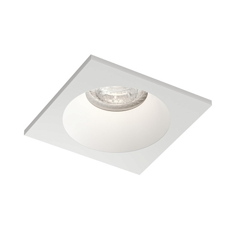 Denkirs DK2131-WH Встраиваемый влагозащищённый светильник COVE, IP44, до 15 Вт LED, GU10, алюминий, белый