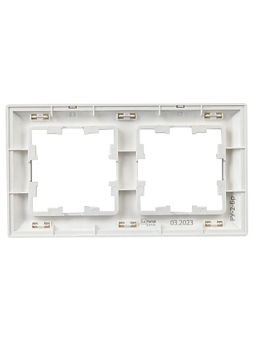 IEK BRITE DECOR Алюминий 3D-форма Рамка 2-м РУ-2-Бр