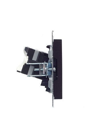 IEK BRITE Розетка компьютерная двойная RJ45 кат.5E РК10-2-БрЧ черный