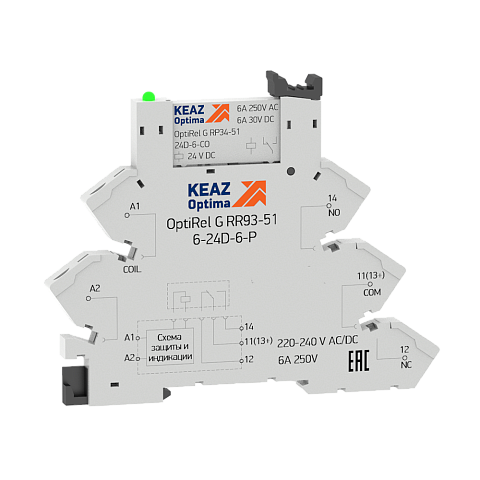КЭАЗ Релейный модуль OptiRel G RM38-61-24D-6-P-CO-S