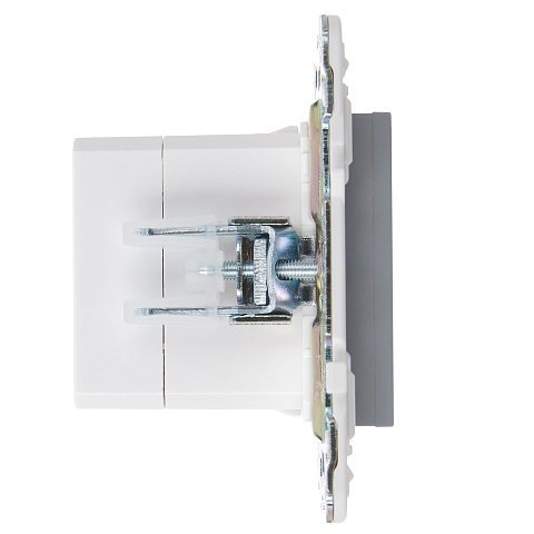 IEK SKANDY Серый Розетка USB A+C 18Вт SK-R13Gr