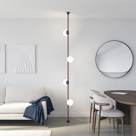 Denkirs DK5551-BK Трековый светильник Belty Orb со светодиодом d150mm H147mm 48V 10W 120° 3000K IP20 черный пластик