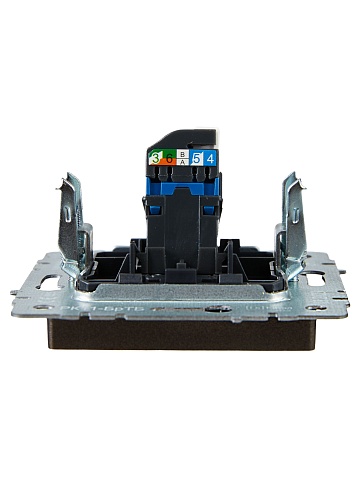 IEK BRITE BASE Темн.бронза Розетка комп. RJ45 кат.6 РК11-БрТБ
