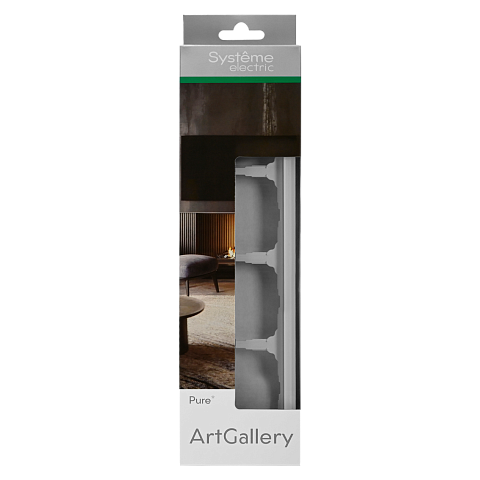 Systeme Electric ArtGallery Pure Органическое стекло Белый Рамка 4-ая