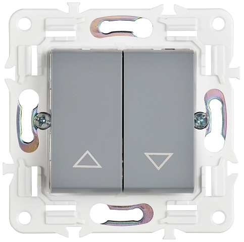 IEK SKANDY Серый Выключатель жалюзи 10А SK-V12Gr