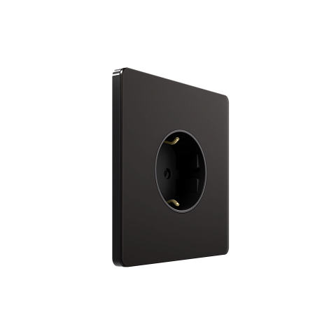 Systeme Electric Systeme Infinity Полярная ночь Розетка с заземлением со шторками, 16А