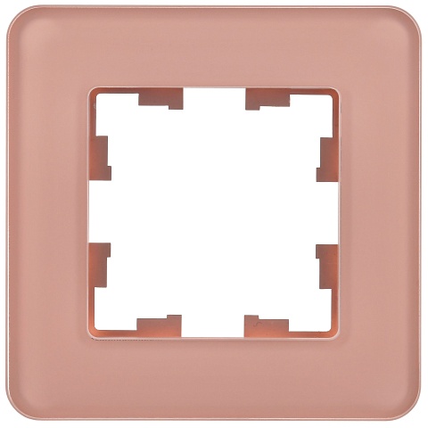 IEK BRITE DECOR Дымчатый матовый стекло скругл.угол Рамка 1-мест. РУ-1-2-Бр RE