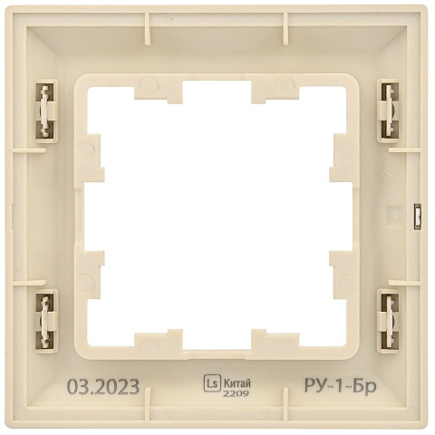 IEK BRITE DECOR Шампань/беж 3D-форма Рамка 1-м РУ-1-Бр