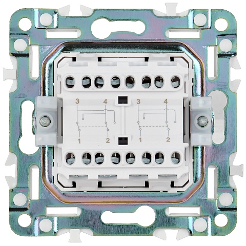 IEK SKANDY Графит Выключатель 2-клавишный перекрестный 10А SK-V06G