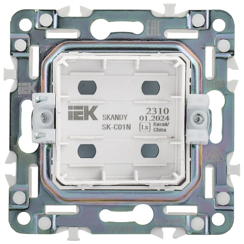 IEK SKANDY Никель Заглушка с суппортом SK-C01N