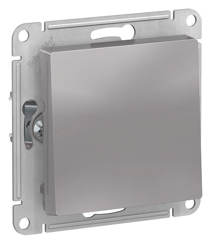 Systeme Electric AtlasDesign Алюминий Выключатель 1-клавишный 2-полюсный, 10А, механизм
