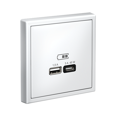 Systeme Electric ArtGallery Лотос USB Розетка A + тип-C 45Вт высокоскор.заряд. QC, PD, механизм
