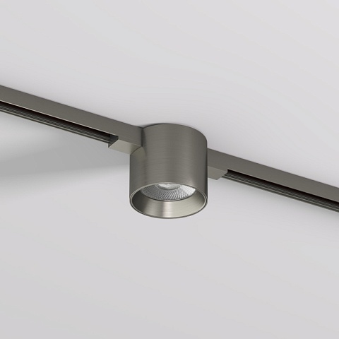 Denkirs DK5743-DN Светильник для трека SHINE SPOT со светодиодом, D70*H60, 48V DC, 8W, RA≥90, 3000K, IP20, темный никель, алюминий
