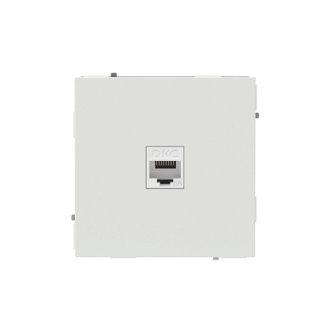 DKC KANT Компьютерная розетка RJ-45 без шторки, кат.6А одинарная,белый песок