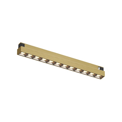 Denkirs DK5771-SB Светильник для трека SHINE GRILL со светодиодом, L231*W19*H27, 48V DC, 10W, RA≥90, 3000K, IP20, сатинированная латунь, алюминий