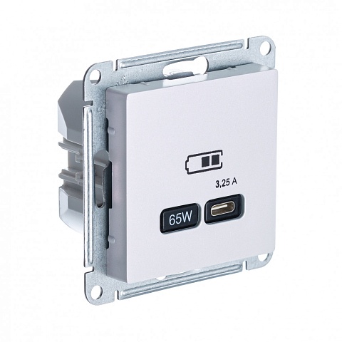 SE AtlasDesign Жемчуг USB Розетка тип-C 65W высокоскор.заряд. QC, PD, мех.