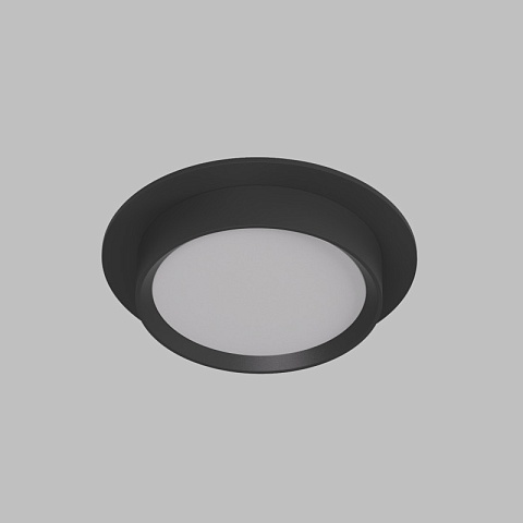 Denkirs DK2090-BK Встраиваемый светильник FLAT, IP 20, до 15 Вт, GX53, LED, черный, алюминий