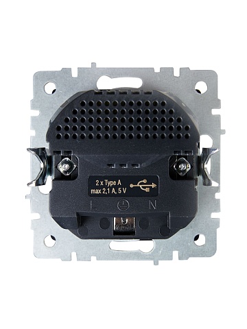 IEK BRITE Роз. с з/к/ш 16А с USB A+A 2,1А РЮш10-1-БрТБ бр.
