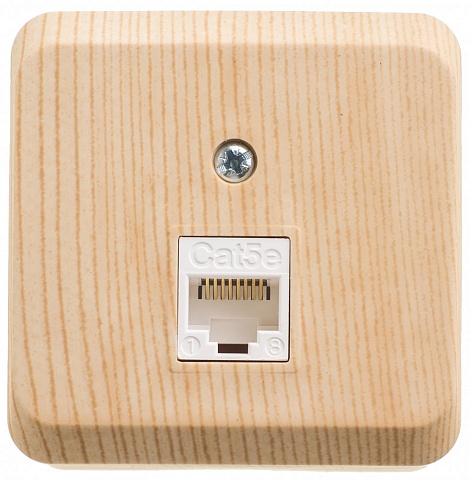 SE Этюд наруж Сосна Розетка компьютерная RJ45 кат.5E