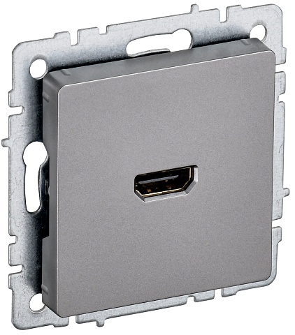 IEK BRITE Розетка HDMI РHDMI-0-БрС сталь