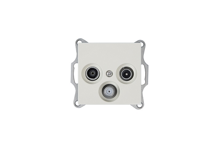 Jasmart G Слоновая кость Розетка TV+FM+SAT Φ9.5mm оконечная