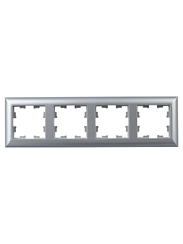IEK BRITE DECOR Алюминий 3D-форма Рамка 4-м РУ-4-Бр