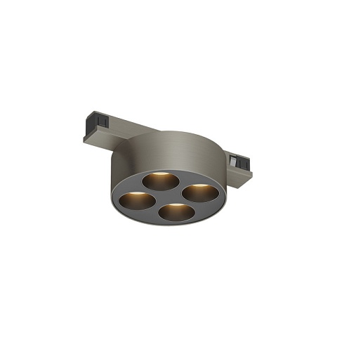Denkirs DK5772-DN Светильник для трека SHINE GRILL со светодиодом, D74*H28, 48V DC, 6W, RA≥90, 3000K, IP20, темный никель, алюминий