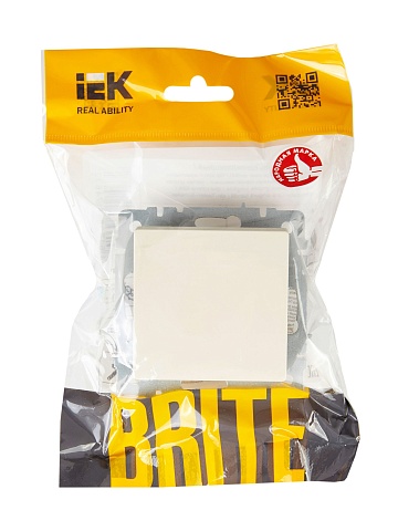 IEK BRITE Выключ. 1-кл. перекр. 10А ВС10-1-3-БрКр беж.