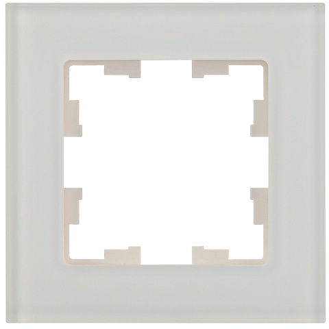 IEK BRITE DECOR Белый матовый стекло Рамка 1-м РУ-1-2-Бр