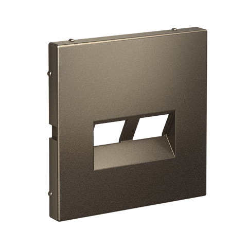 Systeme Electric ArtGallery Мокко Накладка двойная для информационных функций типа Keystone