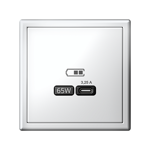 Systeme Electric ArtGallery Лотос USB Розетка тип-С 65Вт высокоскор.заряд. QC, PD, механизм