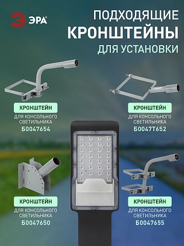 ЭРА Светильник уличный светодиодный SPP-503-0-50K-030 30Вт 5000К IP65 КСС Ш