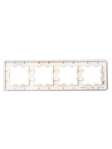 IEK BRITE DECOR Дымчатый матовый стекло скругл.угол Рамка 4-м РУ-4-2-Бр RE