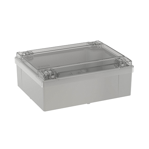 DKC Коробка ответвительная с гладкими стенками, прозрачная, IP56, 190х140х70мм