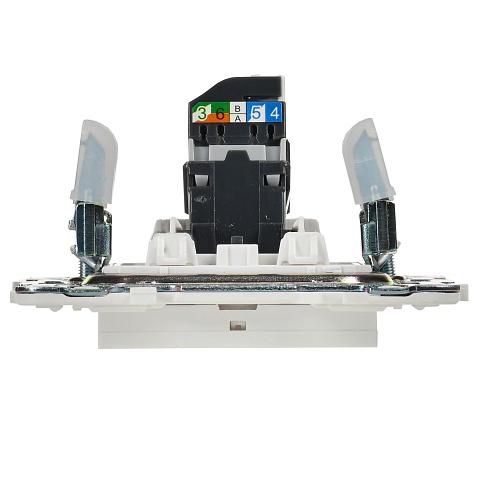 IEK SKANDY Арктический белый Розетка компьютерная RJ45 кат.5E SK-K01W