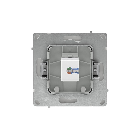 DKC KANT Компьютерная розетка RJ-45 без шторки, кат.6А одинарная,белая магнолия