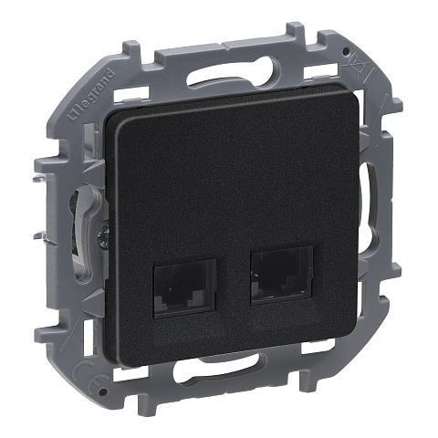 Legrand INSPIRIA Антрацит Двойная розетка RJ 45 - категория 6 - UTP