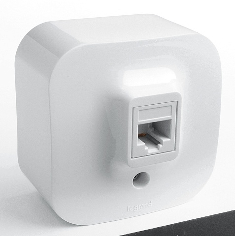Legrand Quteo Белый Розетка RJ11