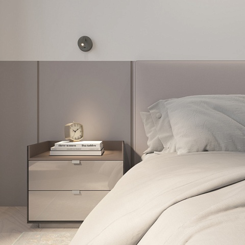 Denkirs DK5072-DN Бра SHINE WALL со светодиодом, D104*H68, IP20, 3000К, 3W, RA≥90, темный никель, алюминий